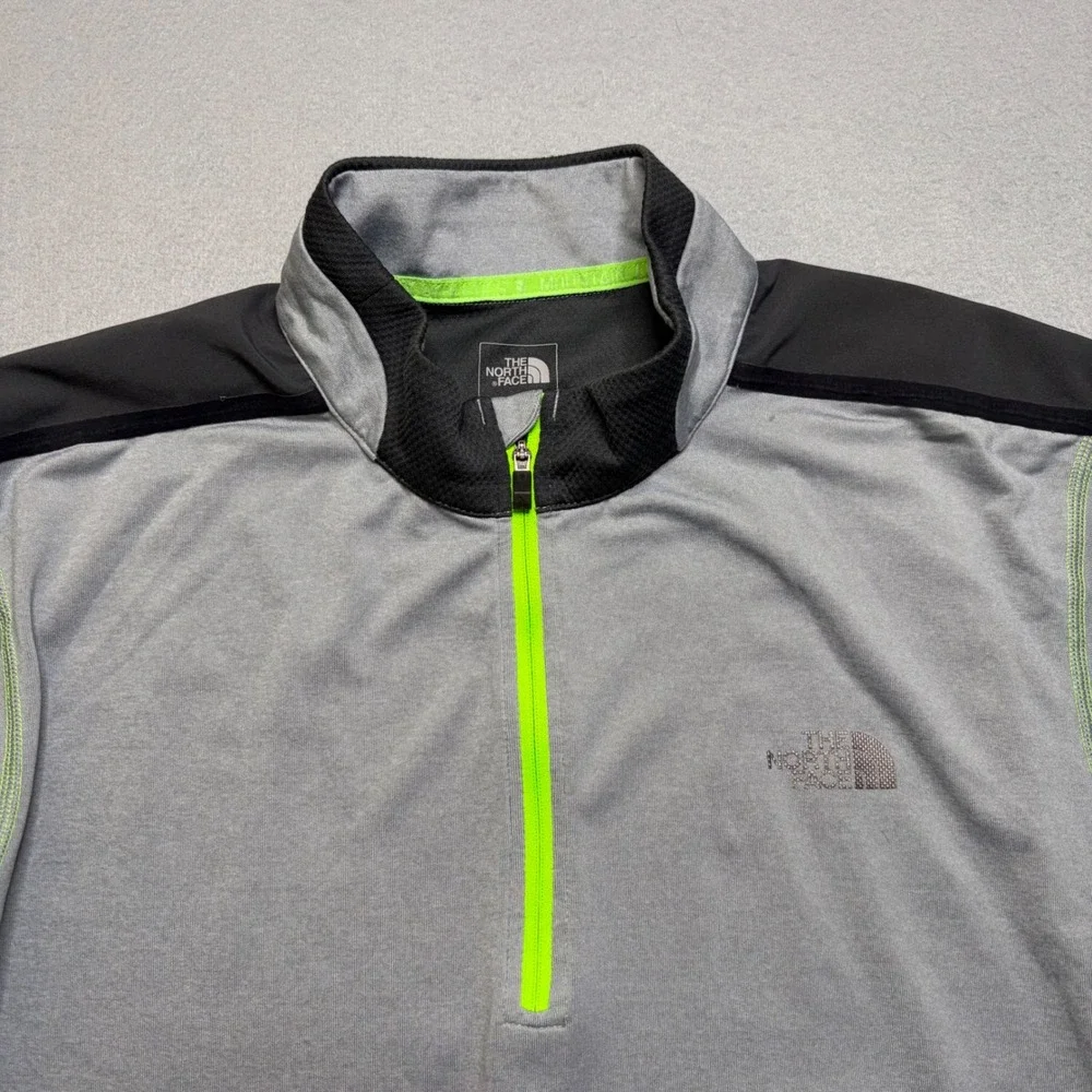 The North Face 1/4 Zip Pullover Mens L Gray FlashDry-XD Long Sleeve Active Shirt